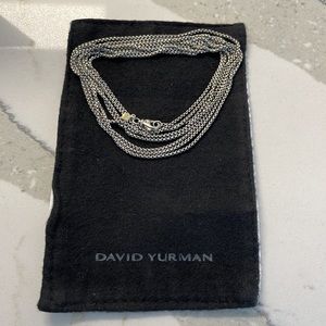 David Yurman 72” Sterling Silver Small Box Chain